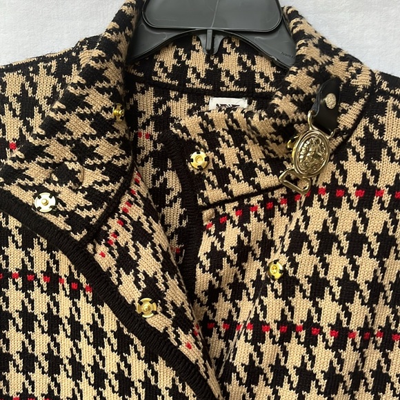 NWT Anne Klein Houndstooth Sweater Cardigan.  SzLG - Picture 10 of 16
